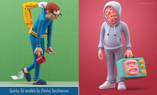 10 Quirky 3d Models and Character Designs by Zhivko Terziivanov